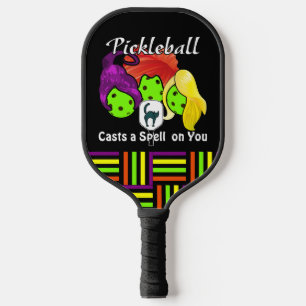 Pickleball Sister Witches Halloween Paddle