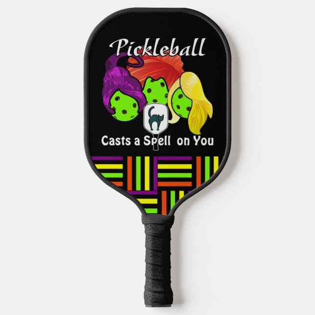 Pickleball Sister Witches Halloween Pickleball Paddle (Front)