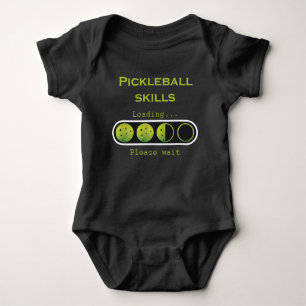 Pickleball skills loading - green baby bodysuit