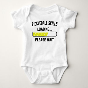 Pickleball Skills Loading Please Wait Funny Baby Bodysuit