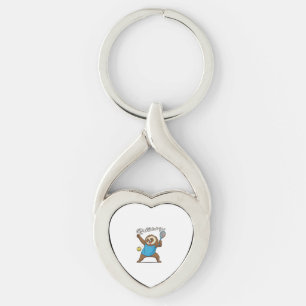 Pickleball Sloth T- Pickleball Y'all Key Ring