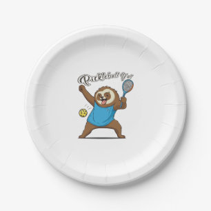 Pickleball Sloth T- Pickleball Y'all Paper Plate