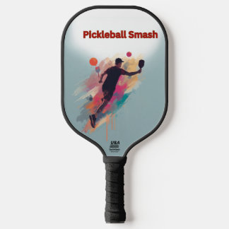 Pickleball Smash Artistic Silhouette Paddle