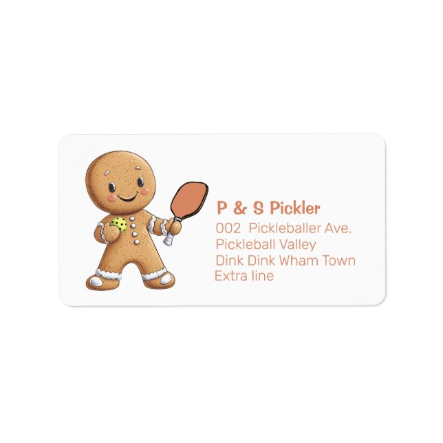 Pickleball🎅 Smashmas address or return  Label (Front)