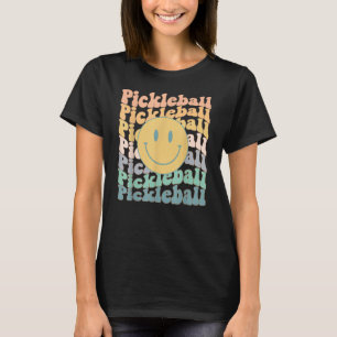 Pickleball smile humor new pickleballer new retro T-Shirt