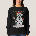 Pickleball Snowman Christmas Winter Sports Games<br><div class="desc">Pickleball Snowman Christmas Winter Sports Games Sweatshirts features a fun Christmas design with a snowman made out of pickleballs. Perfect for pickleball lovers for Christmas and the holidays. Created by Evco Sports www.zazzle.com/store/evcosports</div>