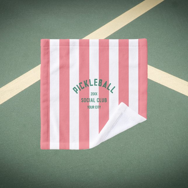 Pickleball Social Club Yellow Cabana Stripe Wash Cloth (Creator Uploaded)