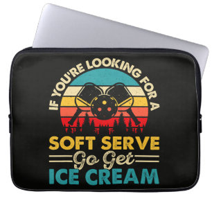 Pickleball Soft Serve Funny Sports Pun Laptop Sleeve