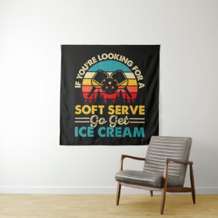 Pickleball Soft Serve Funny Sports Pun Tapestry