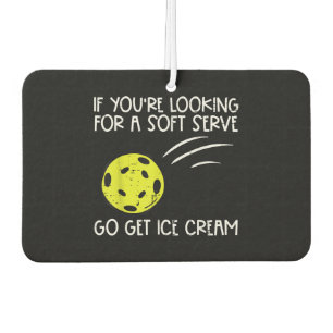 Pickleball Soft Serve Get Ice Cream Pickle Ball Me Car Air Freshener