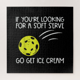 Pickleball Soft Serve Get Ice Cream Pickle Ball Me Jigsaw Puzzle