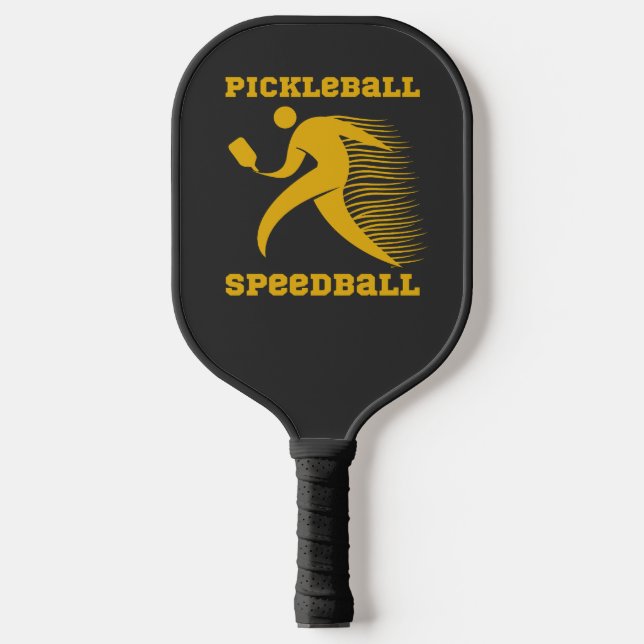 Pickleball Speedball player with speed Paddle (Front)