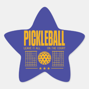 Pickleball Spirit - Leave It All On The Court Star Sticker