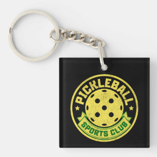 Pickleball Sports Club Pickleball Saying Key Ring