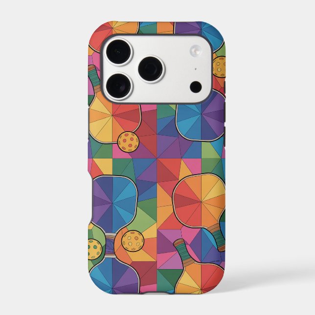 Pickleball Sports Club Rainbow Paddle Pattern (Back)