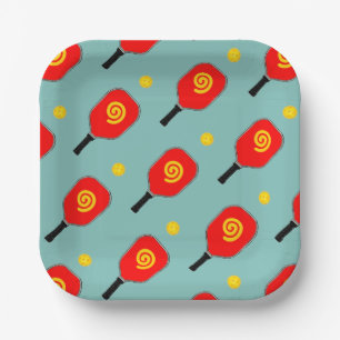 Pickleball Sports Party Paper Plate