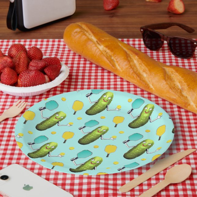 Pickleball Sports Party Paper Plates (Picnic)
