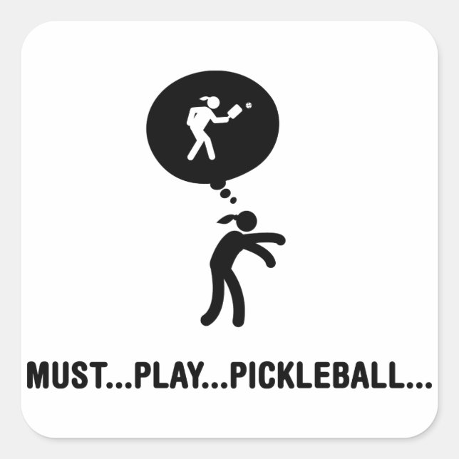 Pickleball Square Sticker (Front)