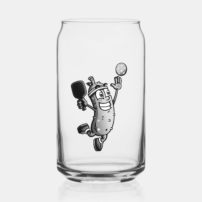 Pickleball Star Can Glass (Front)