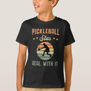 Pickleball Star Deal With It Dink Paddle Player T-Shirt