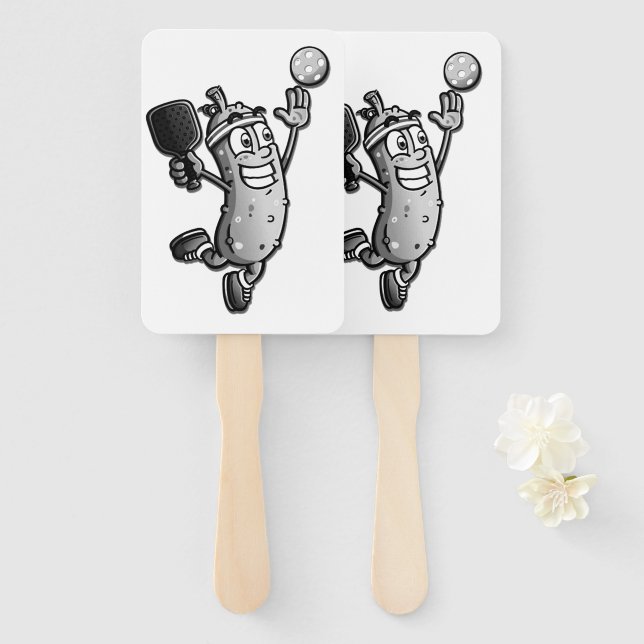 Pickleball Star Hand Fan (Front and Back)