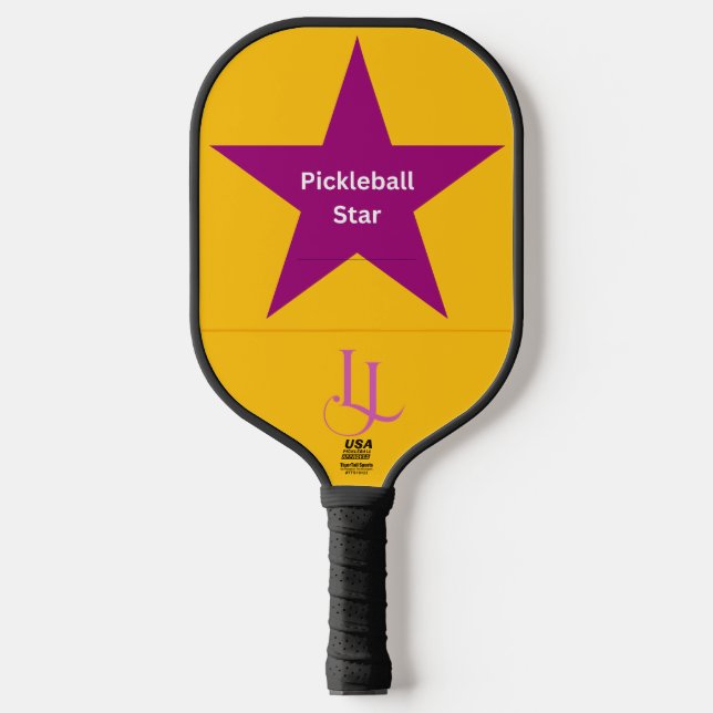 Pickleball Star Purple & Pink Paddle (Front)