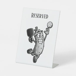 Pickleball Star Reserved Pedestal Sign