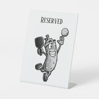 Pickleball Star Reserved Pedestal Sign