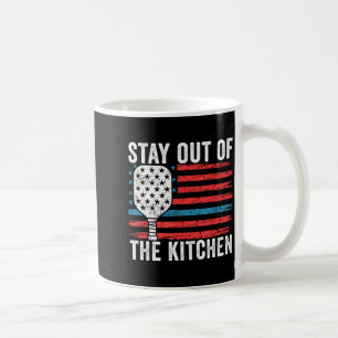 Pickleball stay out of the kitchen funny rule quot coffee mug