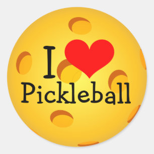 PICKLEBALL STICKERS - "I Love Pickleball"