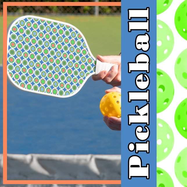 Pickleball Summer Polka Dot Orange Green Blue Ball Paddle (Pickleball Summer Polka Dot Orange Green Blue Ball Pickleball Paddle)