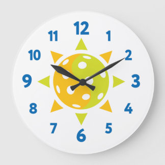 Pickleball sun icon clock