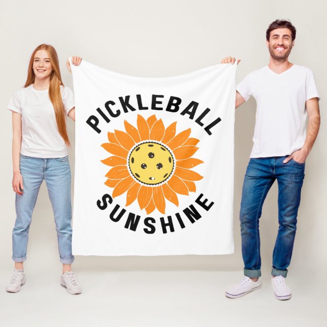 Pickleball sunshine fleece blanket (In Situ)