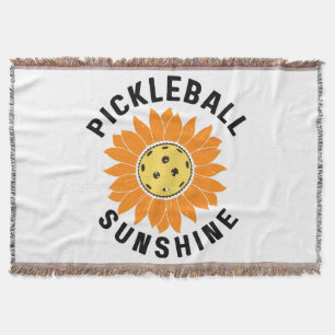 Pickleball sunshine throw blanket