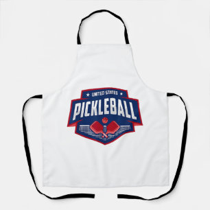 Pickleball Support the Team Pickleball Player USA  Apron
