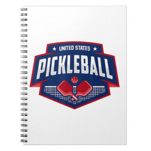 Pickleball Support the Team Pickleball Player USA Notebook