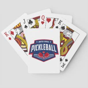 Pickleball Support the Team Pickleball Player USA Playing Cards