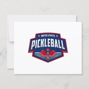 Pickleball Support the Team Pickleball Player USA  RSVP Card