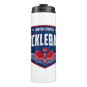 Pickleball Support the Team Pickleball Player USA Thermal Tumbler