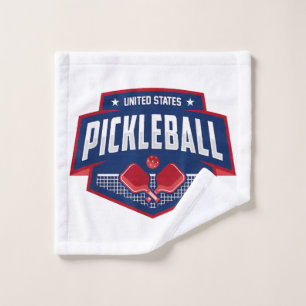 Pickleball Support the Team Pickleball Player USA Wash Cloth