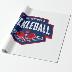 Pickleball Support the Team Pickleball Player USA  Wrapping Paper