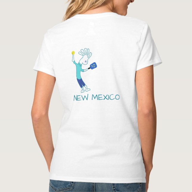 PICKLEBALL T-SHIRT Pink and Blue (Back)