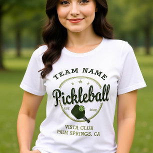 Pickleball Team Club Personalized Emblem Green Tri-Blend Shirt