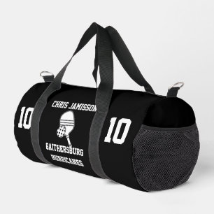 Pickleball Team, Coach or Player Black Personalise Duffle Bag
