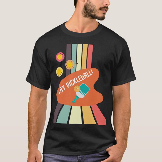 Pickleball tee mens paddle play sport (Front)