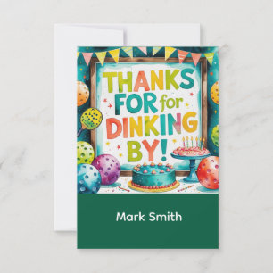 Pickleball thank you card