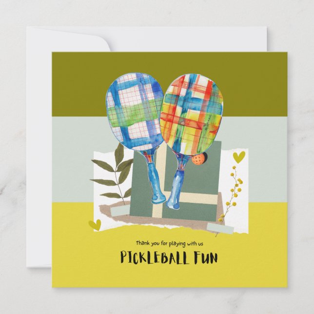 Pickleball  thank you card (Front)