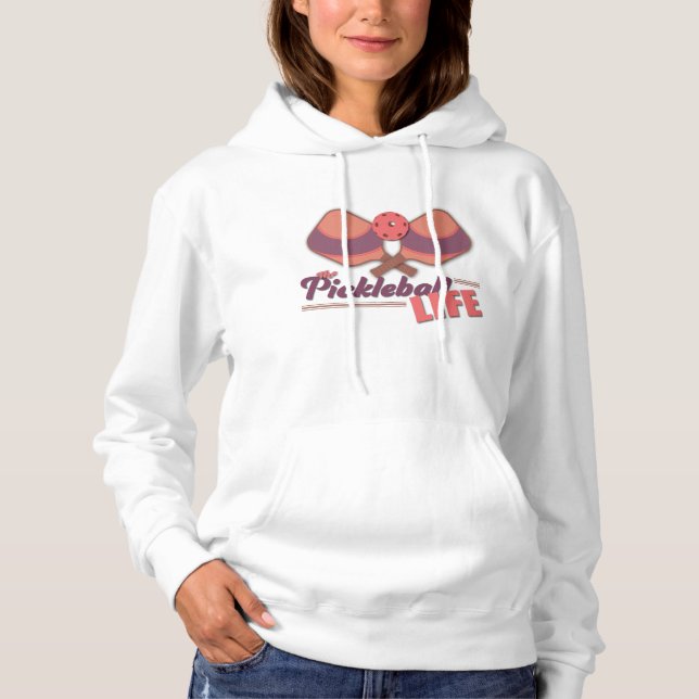 Pickleball-themed Hooded Sweatshirt (Front)