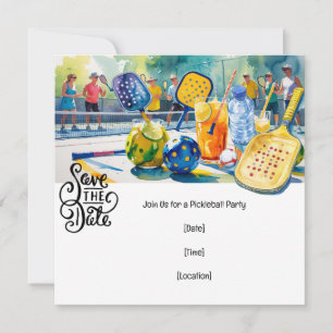 Pickleball themed  Party  Invitation