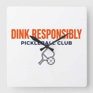 Pickleball Time! – Dink Responsibly Wall Clock